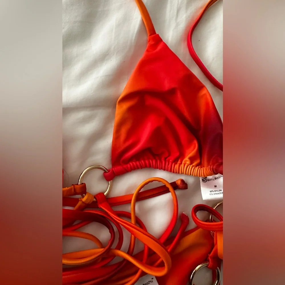 Berry Beachy Sunset Ring Bikini Set - Picture 7 of 9